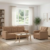 Cumpara ieftin Set de canapea 2 pcs Cappuccino Piele artificiala