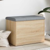 vidaXL Bancă de depozitare din stejar Sonoma, 62x42x45 cm, lemn stratificat 835042