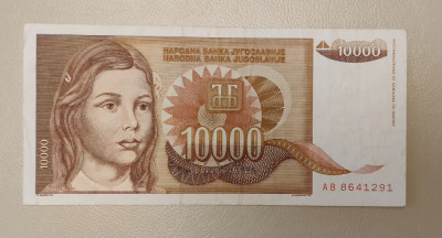 Iugoslavia - 10 000 Dinari / dinara (1992) AB8641 foto