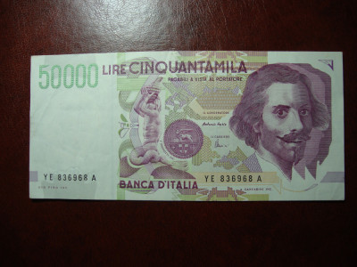 ITALIA 50.000 LIRE 1992 EXCELENTA foto