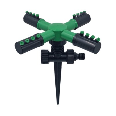 Aspersor rotativ automatic cu 4 brate, 16 duze pulverizare, 360 grade, MD903, verde foto
