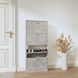 vidaXL Pantofar, gri beton, 59x17x150 cm, lemn compozit