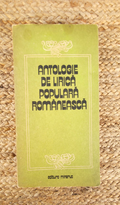 ANTOLOGIE DE LIRICA POPULARA ROMANEASCA