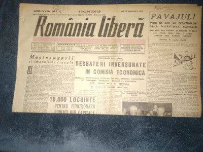 ZIAR ROMANIA LIBERA 12 SEPTEMBRIE 1946 foto