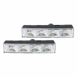 Set 2 proiectoare zi DRL 125x24mm 12/24V, 4 LED-uri, DRL540PRO Amio Cod: 01528