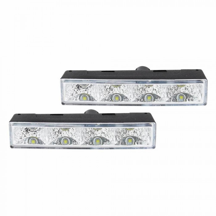 Set 2 proiectoare zi DRL 125x24mm 12/24V, 4 LED-uri, DRL540PRO Amio Cod: 01528 Automotive TrustedCars