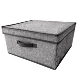 Cutie depozitare pentru haine cu capac, Gri, 41x41x21 cm, ConceptSeller, Oem