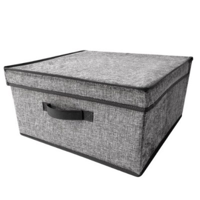 Cutie depozitare pentru haine cu capac, Gri, 41x41x21 cm, ConceptSeller foto