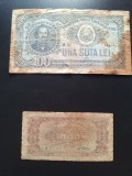 ROMANIA 100 LEI 1952 &ndash; 3 LEI 1952 - bancnota veche &ndash; stare G
