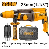 Ciocan Rotopercutor bormasina cu percutie SDS 950W cu Mandrina Automata 28mm Ingco RGH9528-2