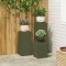 vidaXL Suporturi pentru plante 3 pcs Olivengr&oslash;nn 24 x 24 x 75 cm Oțel 865830