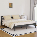 Cadru de pat, gri, 160x200 cm, lemn masiv de pin GartenMobel Dekor, vidaXL