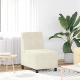 vidaXL Canapea Scaun fără brațe Crem 55 cm Catifea 4108487