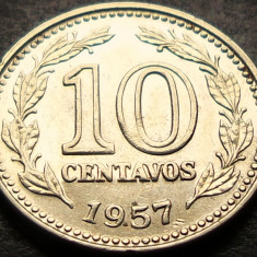 Moneda exotica 10 CENTAVOS - ARGENTINA, anul 1957 * cod 3386
