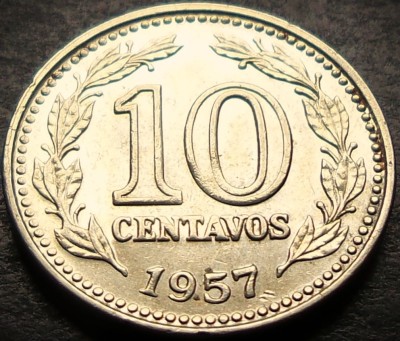 Moneda exotica 10 CENTAVOS - ARGENTINA, anul 1957 * cod 3386 foto
