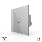 Cumpara ieftin Intrerupator touch cap-scara/cruce Livolo ZigBee EC din sticla, gri