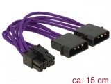 Cablu de alimentare 8 pini EPS la 2 x Molex, Delock 83703