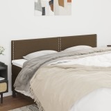Cumpara ieftin Tăblii de pat, 2 buc, maro &icirc;nchis, 90x5x78/88 cm, textil