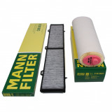 Pachet Revizie Filtru Aer + Polen Mann Filter Bmw Seria 3 E90 2004-2012 325d 330d 197/231PS C15143/1+CUK8430, Mann-Filter