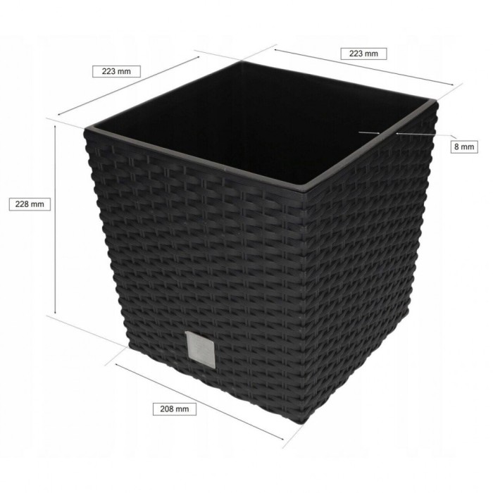 Vaso di fiori quadrato alto 19 L Prosperplast Rato in | WhichOne