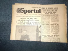 ZIARUL SPORTUL 3 IANUARIE 1983