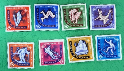 TIMBRE ROMANIA MNH LP571/1963 J.O. INNSBRUCK- dantelate -Serie simpla foto