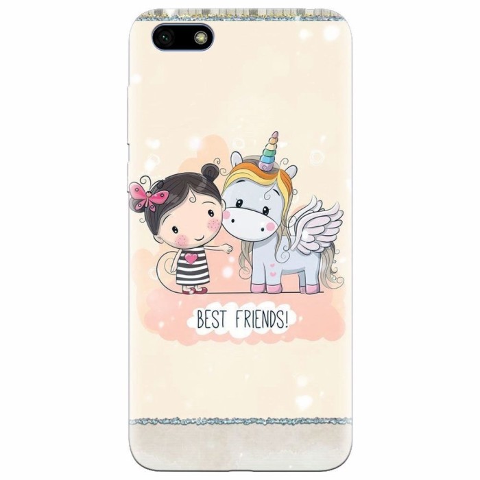 Husa silicon pentru Huawei Y5 Prime 2018, Best Friends