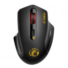 Mouse wireless 2,4 Ghz cu 4 butoane, DPI reglabil, design ergonomic, negru