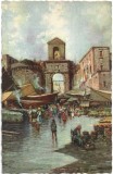 CP847N Napoli, Porta Capuana, pittore G Carelli, carte poștală
