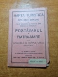 harta turistica brasov-postavarul si piatra mare -anul 1933 -dimensiuni 73/64 cm