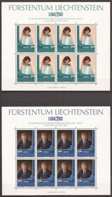 LIECHTENSTEIN 1982 LIBA ( 2 blocuri dt.) MNH foto