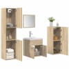 VidaXL Set mobilier de baie, 5 piese, stejar sonoma, lemn prelucrat 3325020