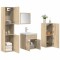 vidaXL Set mobilier de baie, 5 piese, stejar sonoma, lemn prelucrat 3325020