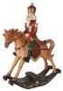 Figurina Spărgător de Nuci, Cal Balansoar, 29cm, Decoratiune Craciun, Ornament Pictat Manual