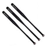 Set de trei bate de baseball IdeallStore&reg;, Home Run, aluminiu, 80 cm, negru