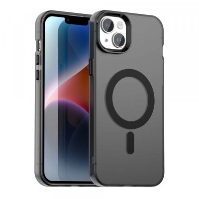 Husa MagSafe pentru Apple iPhone 14, Techsuit, CandyCase, Neagra foto