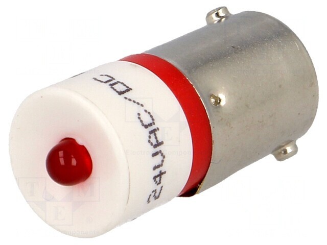 Lampă LED roşie 24V BA9S
