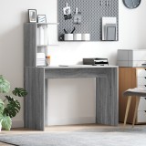vidaXL Birou Gri de Scris Gri Sonoma MDF Dimensiune standard de birou