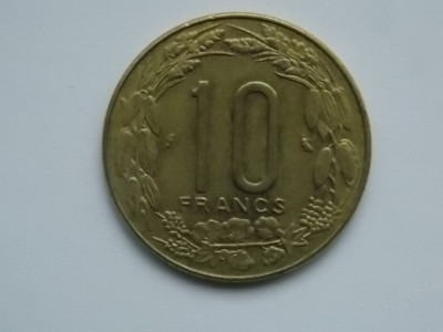 10 FRANCS 1974 STATELE AFRICANE CENTRALE foto