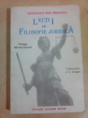 Lectii de filosofie juridica - GIORGIO DEL VECCHIO foto
