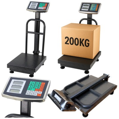 Cantar electronic cu afisaj LCD pentru depozit, 20 g - 200 kg, Lean 26624 foto