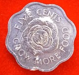 (M1540) MONEDA SEYCHELLES - 5 CENTS 1975 - FAO, EXOTICA