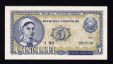 Romania - 5 Lei 1952 , serie albastra . Piese frumoasa de colectie . XF+ ( 2)