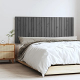 Tăblie de pat pentru perete, gri, 147x3x60 cm, lemn masiv pin, vidaXL