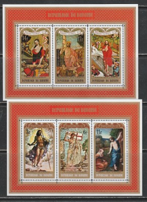 Burundi 1971 - Sfintele Pasti S/S 2v MNH foto