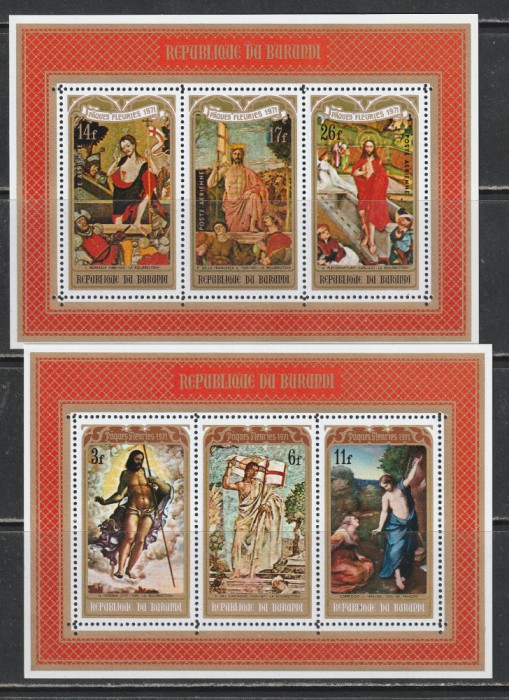 Burundi 1971 - Sfintele Pasti S/S 2v MNH