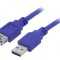 Cablu USB 3.0 A-A 1,8m Albastru