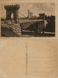 CP1979N Craiova, Park Bibescu und Hangebrucke, Parcul Bibescu, Podul Suspendat, carte poștală