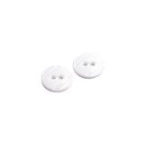 Set 25 nasturi plastic cu 2 gauri, Crisalida, diametru 15.2 mm, marimea 24&quot;, Albi
