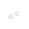 Set 25 nasturi plastic cu 2 gauri, Crisalida, diametru 15.2 mm, marimea 24&quot;, Albi